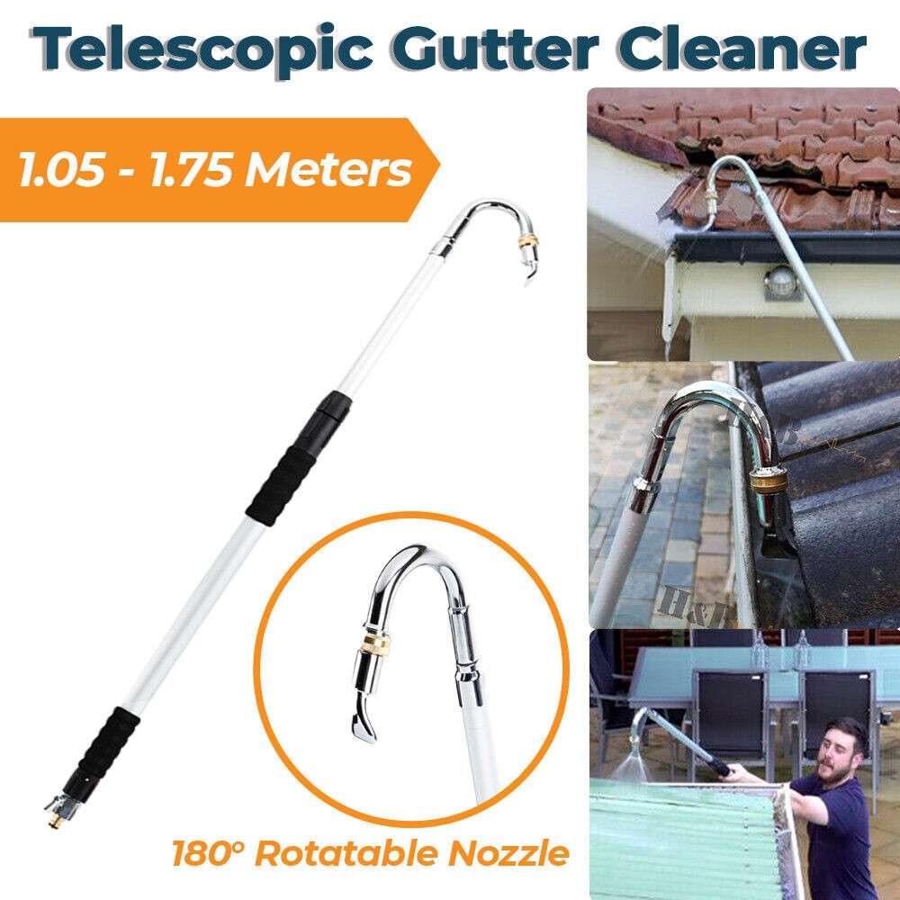 1.75m Gutter Cleaner Telescopic Cleaning Tool Water Wand