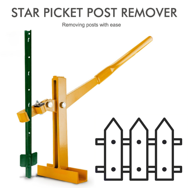 Fence Post Lifter Star Picket Puller Remover Steel Pole Fencing Farming Tool
