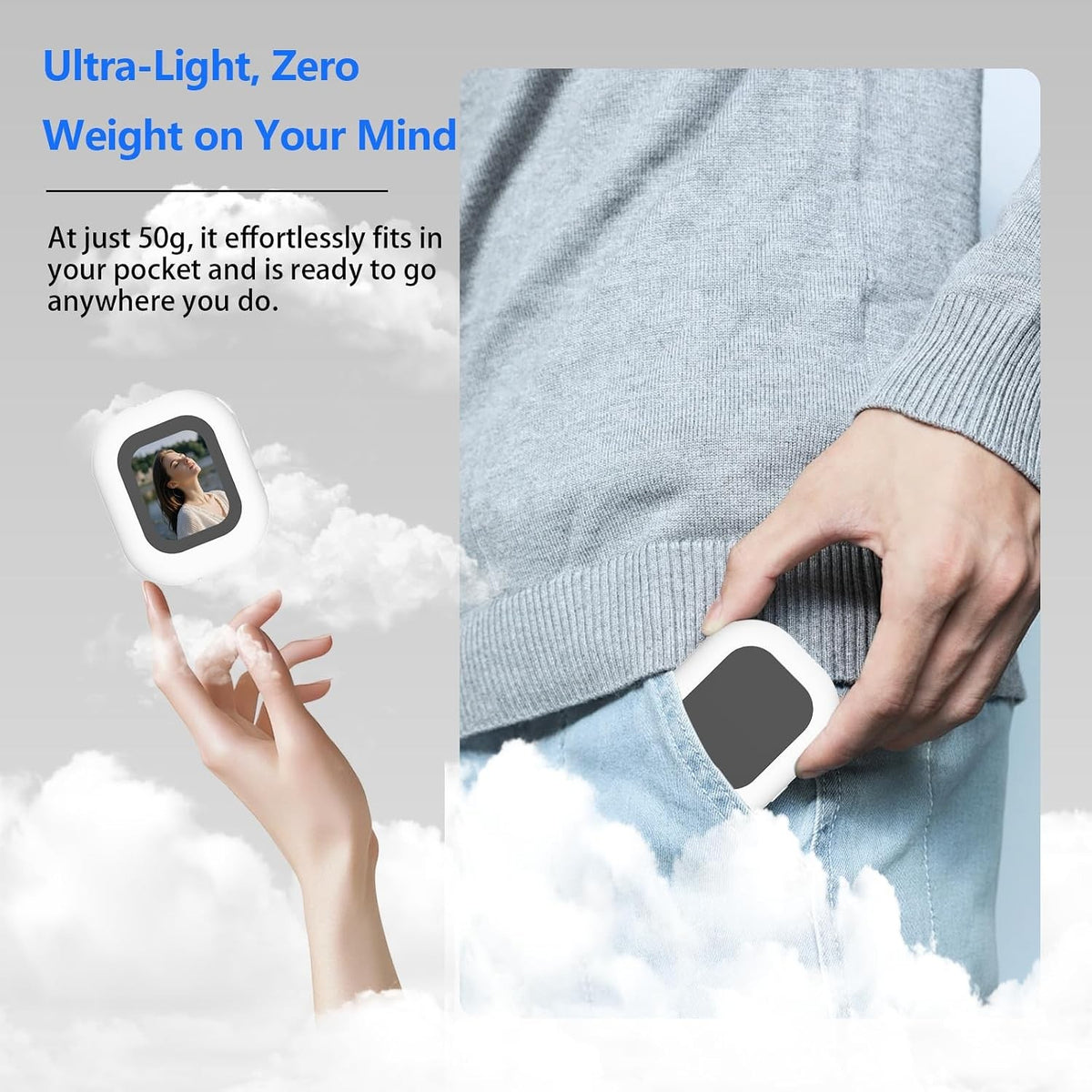 Wireless Magnetic Selfie Monitor Screen Phone Rear Camera Vlog Selfie Aid Device