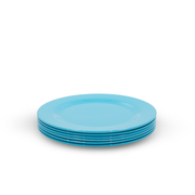 6PCS Blue Round Plates 10 Inch Dinner Plates Food-Grade Durable Easy to Clean