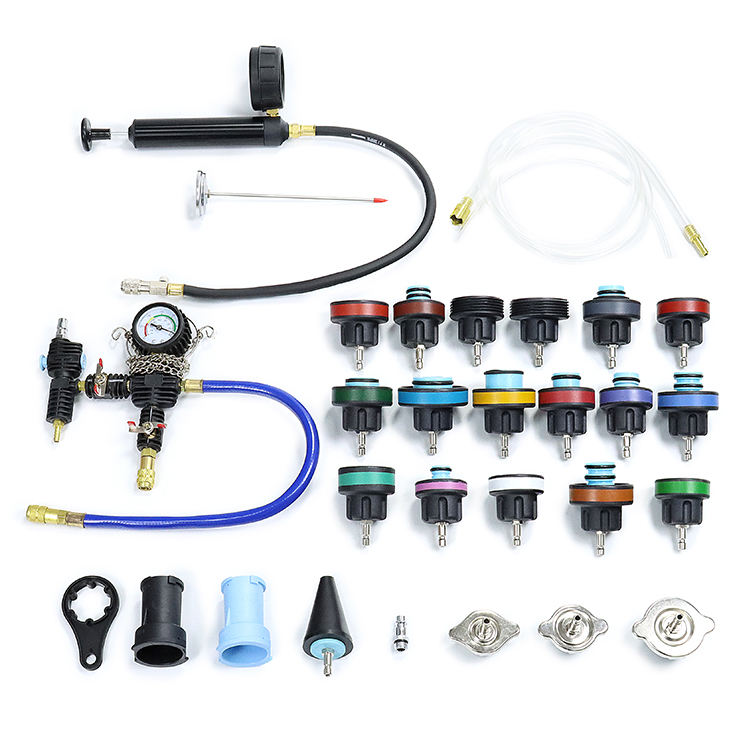 28 Piece Radiator Pressure Tester Kit For Car Cooling System Leak Repair
