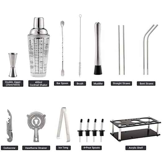 17 PCS Cocktail Shaker Set