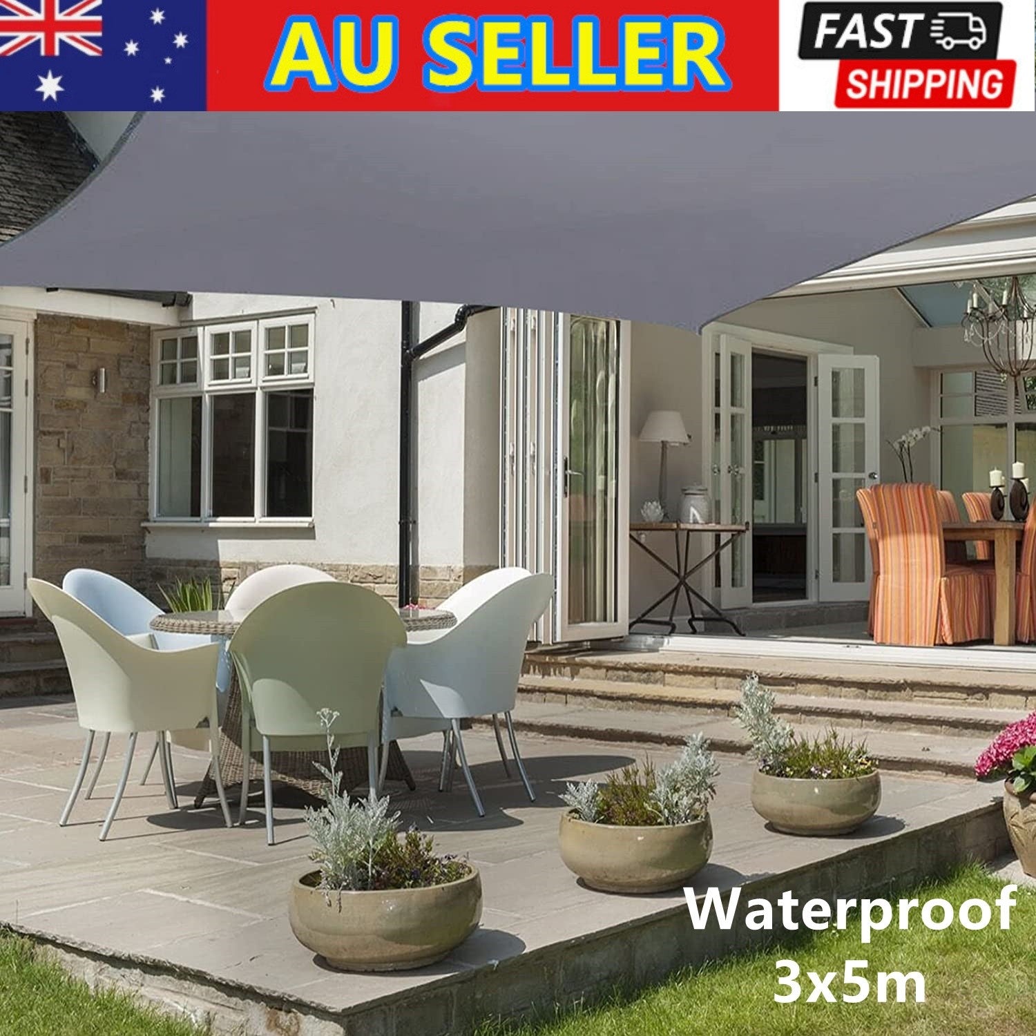 3Mx5M Waterproof Shade Sail