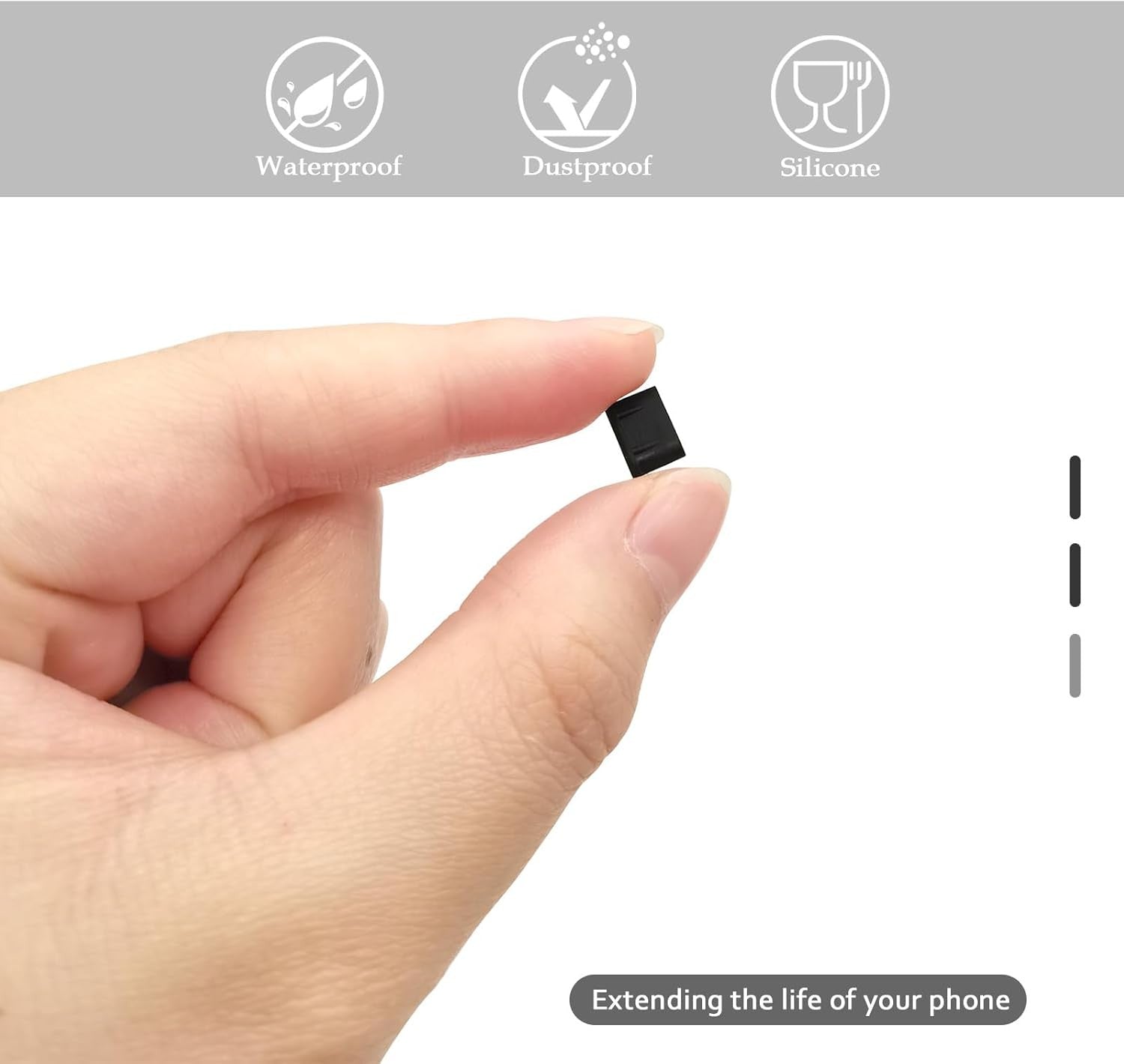 4x Silicone Type-C Dust Plug USB Charging Port Protector Phone Charger Cover Caps