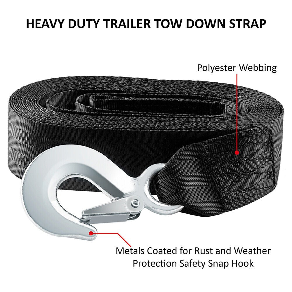 Marine Boat Trailer Hand Winch Strap Replacement Heavy 6M x 50MM Up to 10000lbs