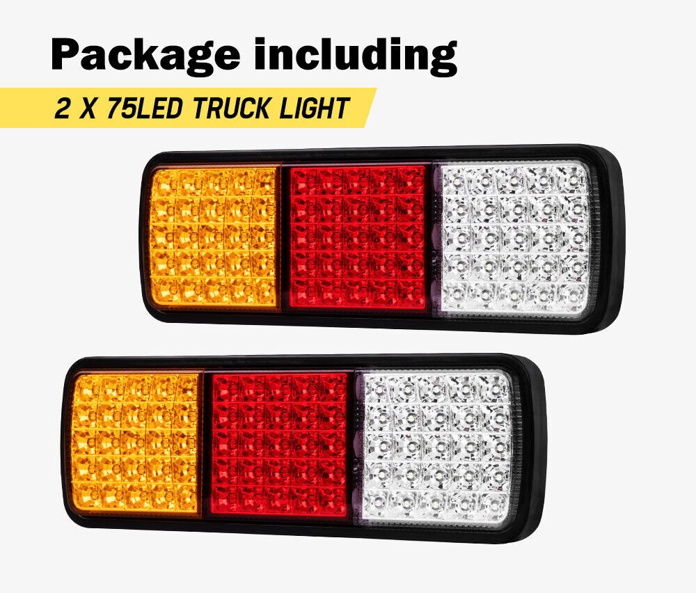 2x LED Tail Lights Stop Indicator Reverse 12V Ute Trailer Caravan Truck Boat