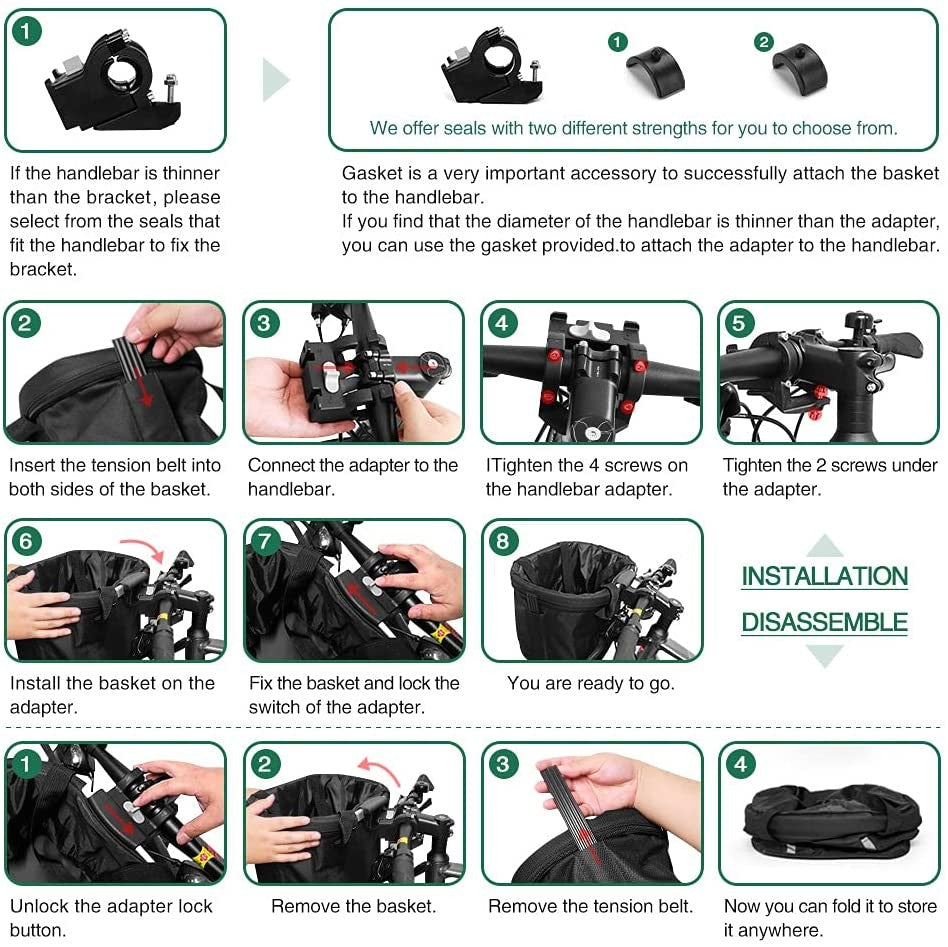 Bike Basket Folding Pet Cat Dog Carrier Front Bicycle