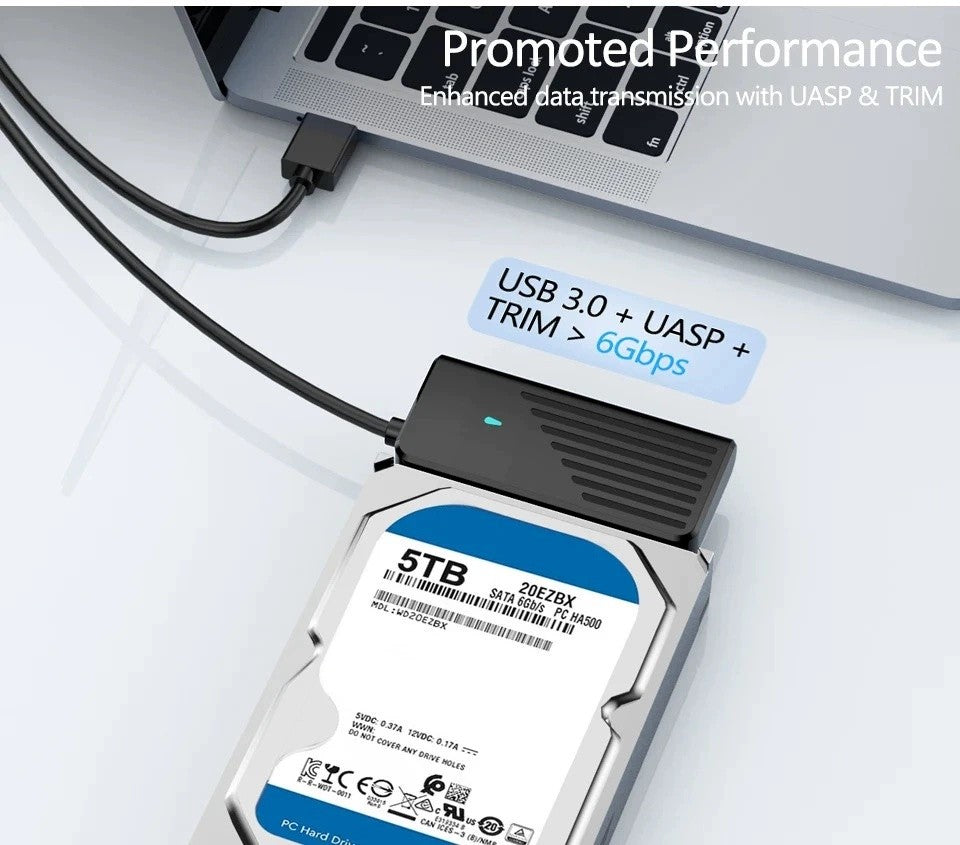 USB 3.0 to SATA III 2.5" Hard Drive HDD SSD Adapter Converter Cable