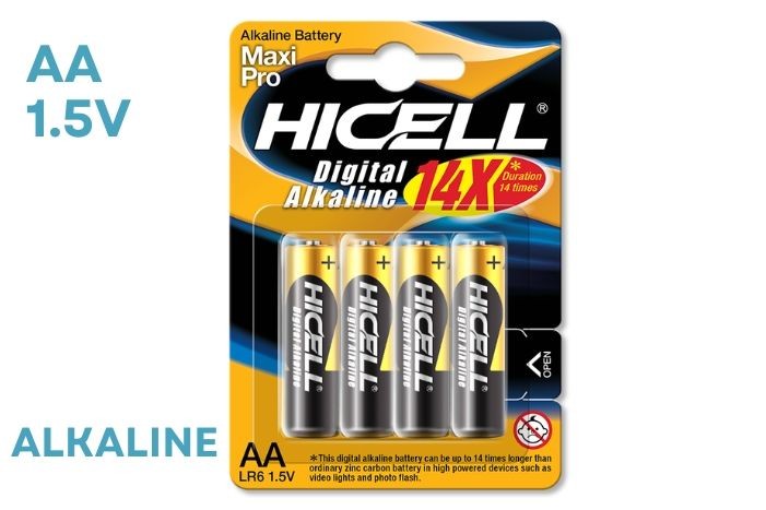 Hicell Batteries AA Alkaline Digital Battery 4pk