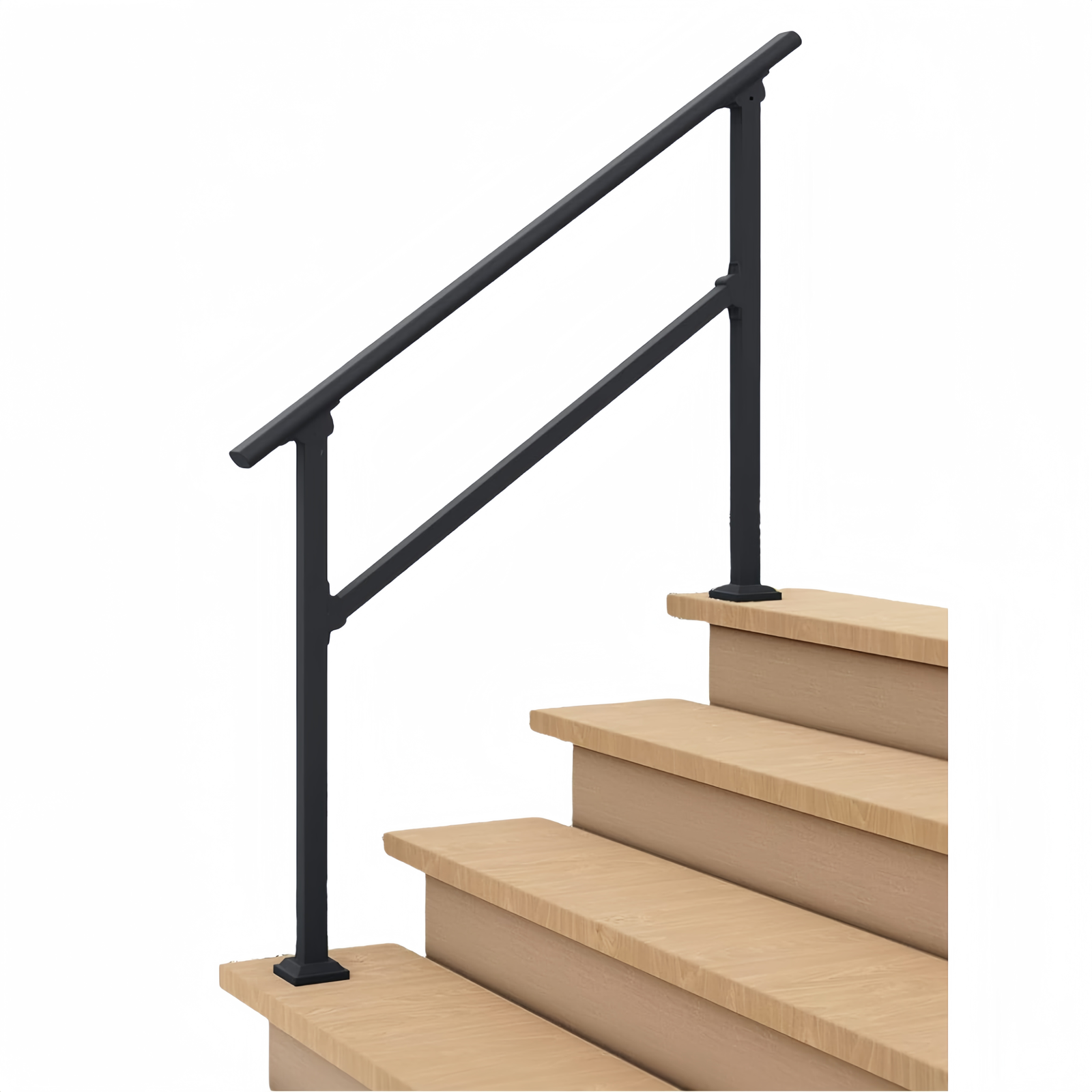 4 Step Handrail Indoor Stair Railing Kit