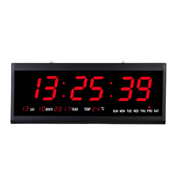 48CM Digital Large Big Jumbo LED Wall Clock Calendar Temperature