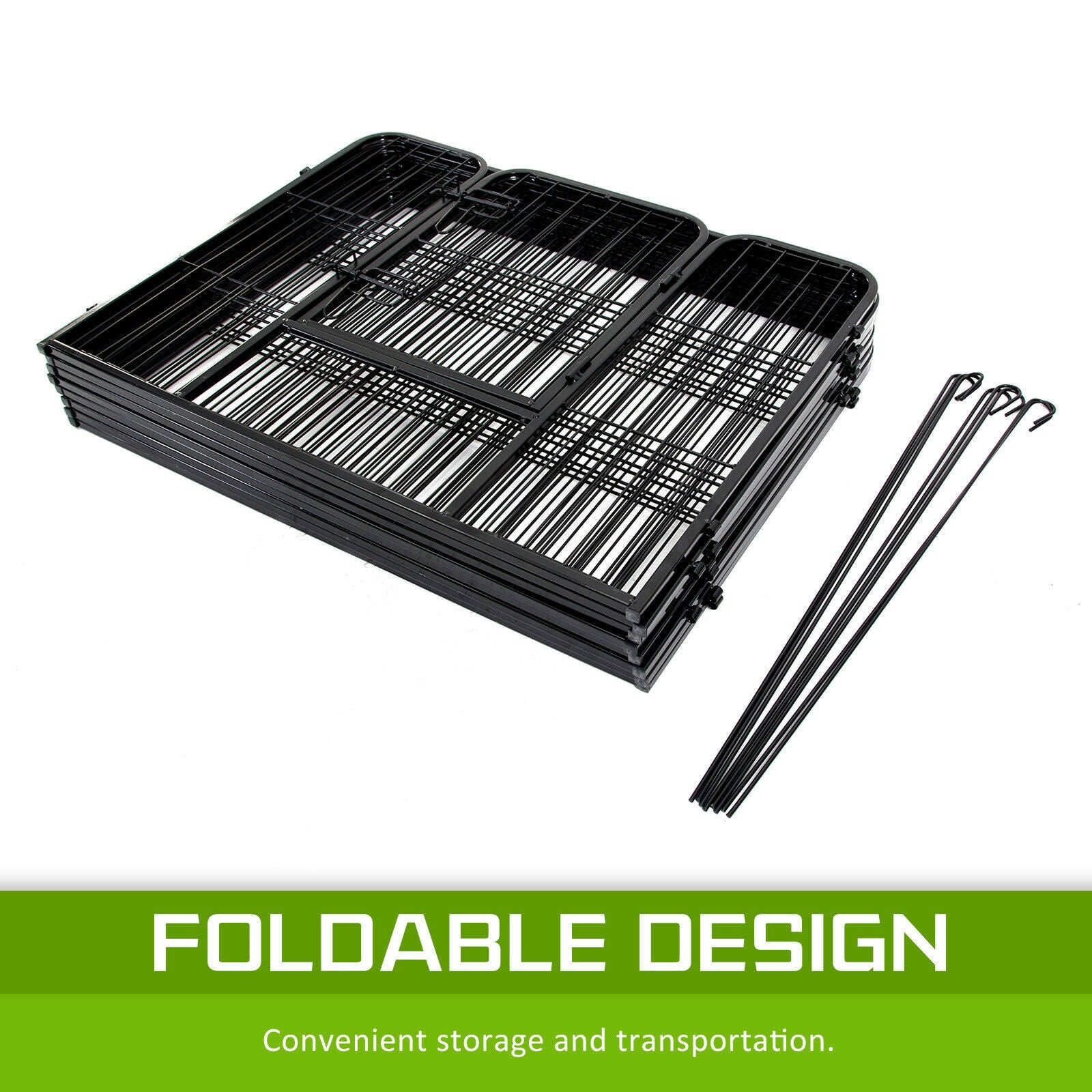 Pet Dog Playpen Cage Enclosure Fence Puppy Play Pen 60x80cm 8 Panels