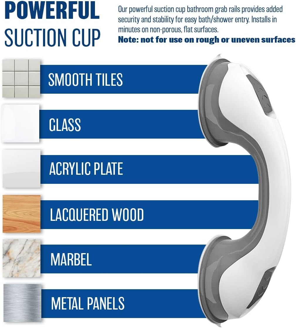 2Pcs Bathroom Grab Bars Shower Handles