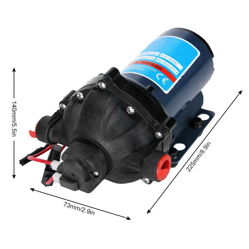 Self-priming 12V Water Pump Watering 20LPM 70PSI High Pressure