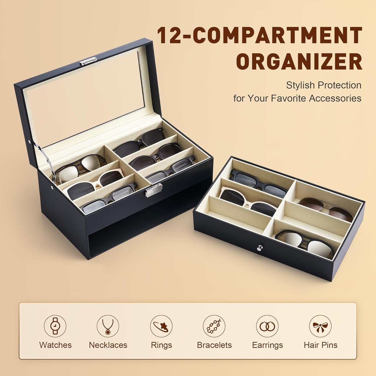Sunglasses Organizer with 12 Slots