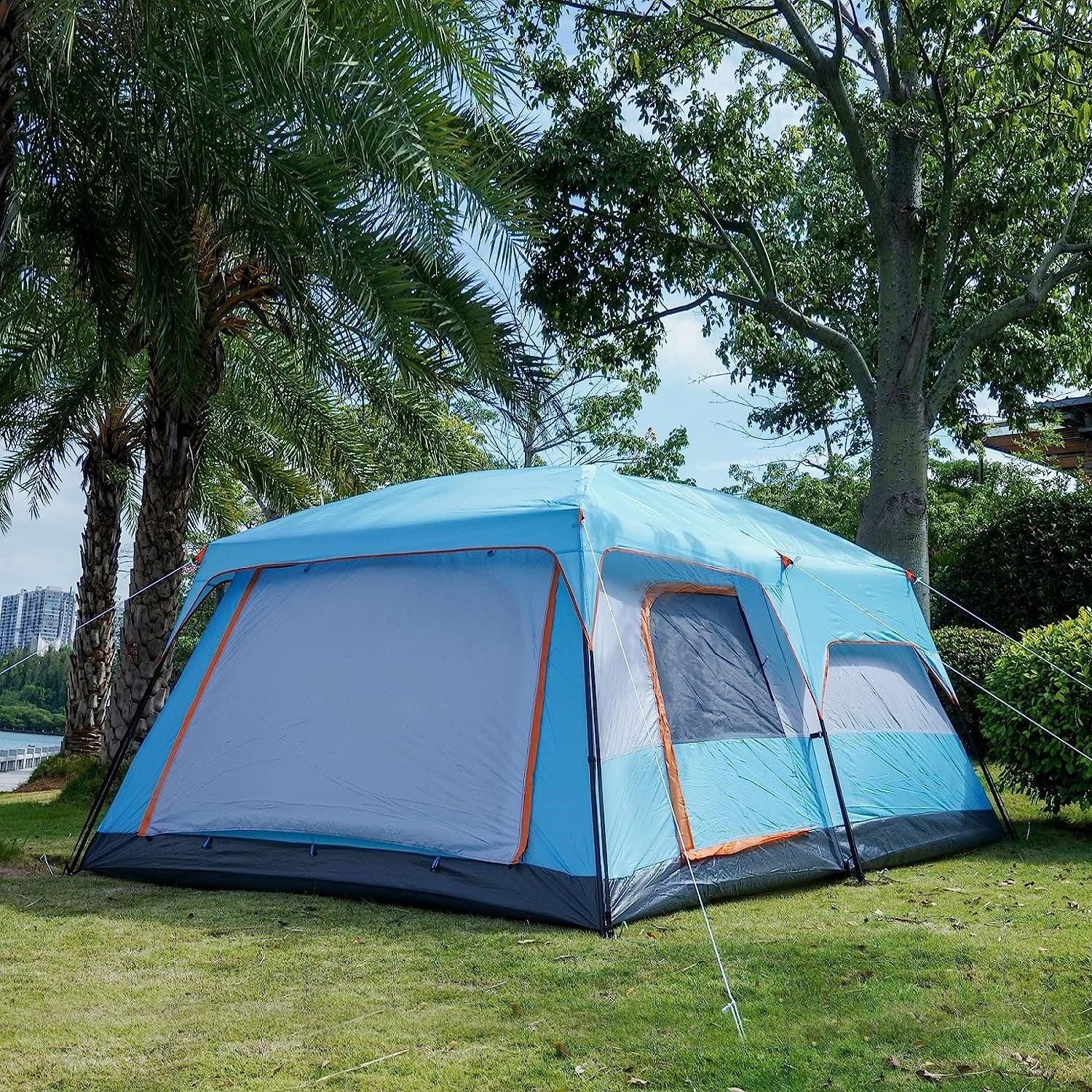 Camping Tent for 6-10 Persons with Carrying Bag Tent Portable Sun Protection
