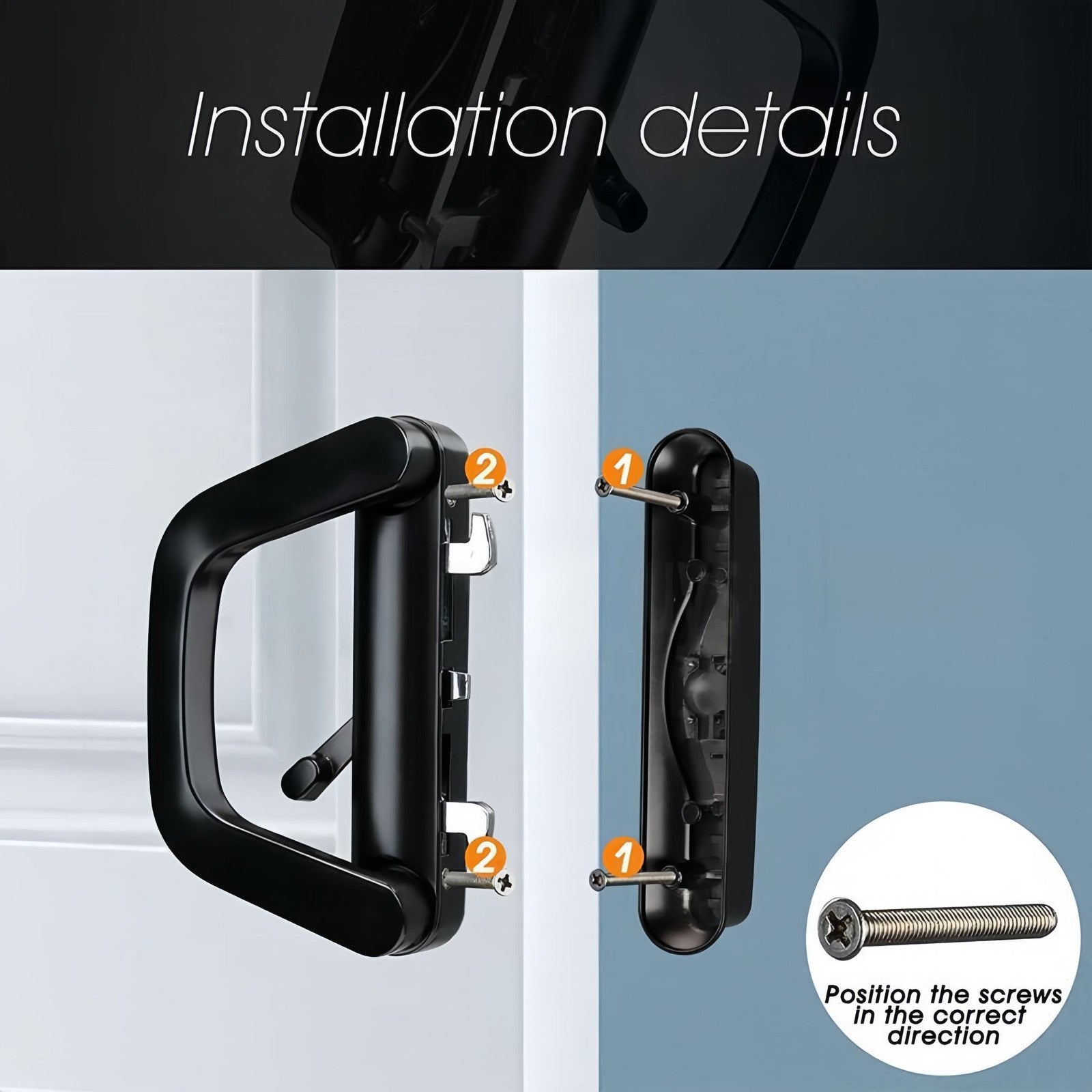 Glass Patio Sliding Door Lock Set