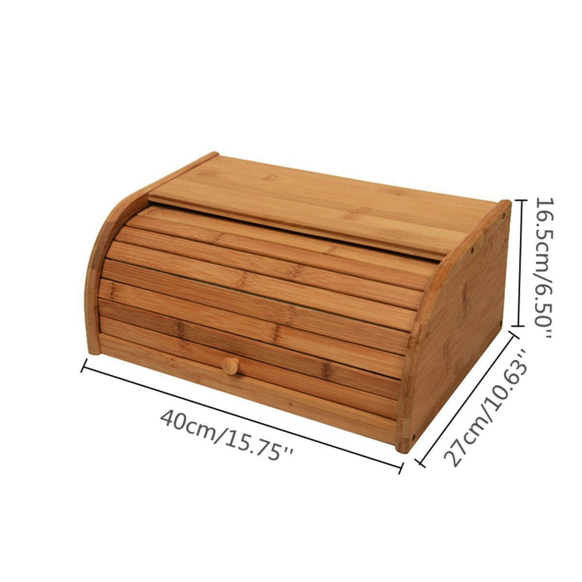 Bamboo Bread Bin Storage Box Loaf Container