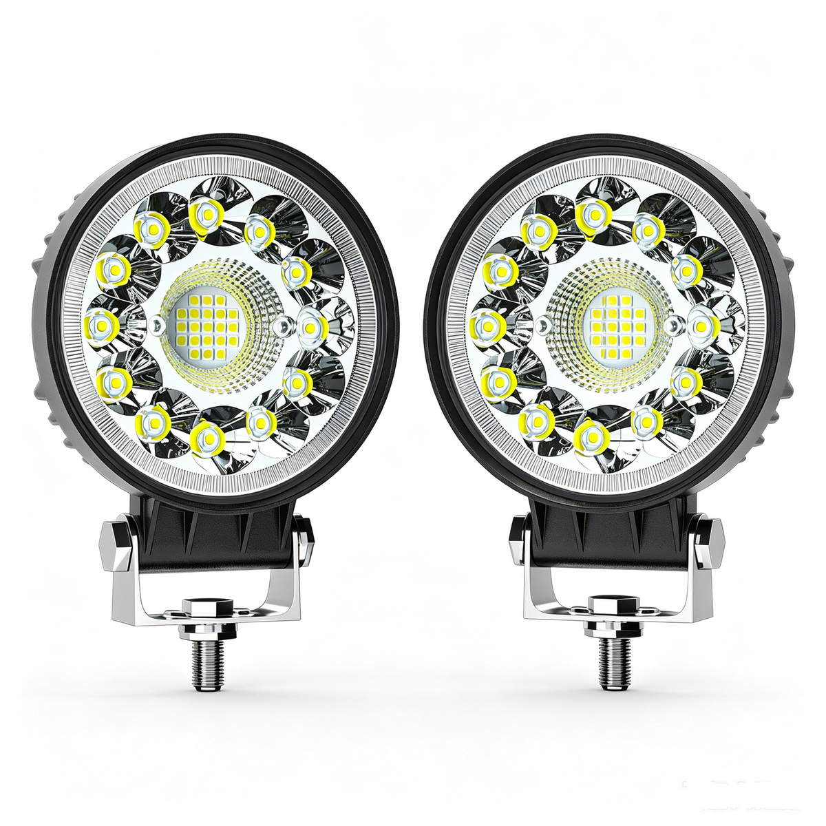 4 Inch LED Light Pods Spot Work Lights Round Off Road Driving Light Bar 2Pcs