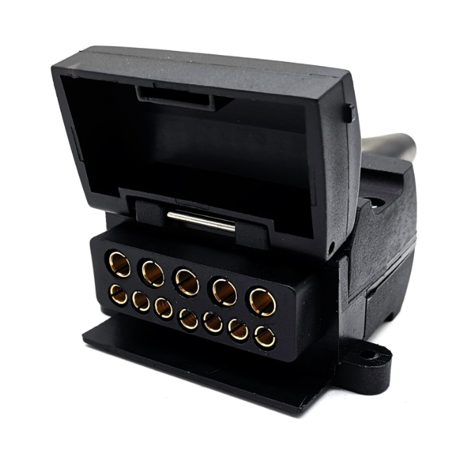 7 Pin Flat Male to 12 Pin Flat Female Trailer Adapter Caravan Connector