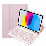iPad 10Gen 10.9inch 2022, iPad 11th (A16 2025) Bluetooth Keyboard Case - Pink