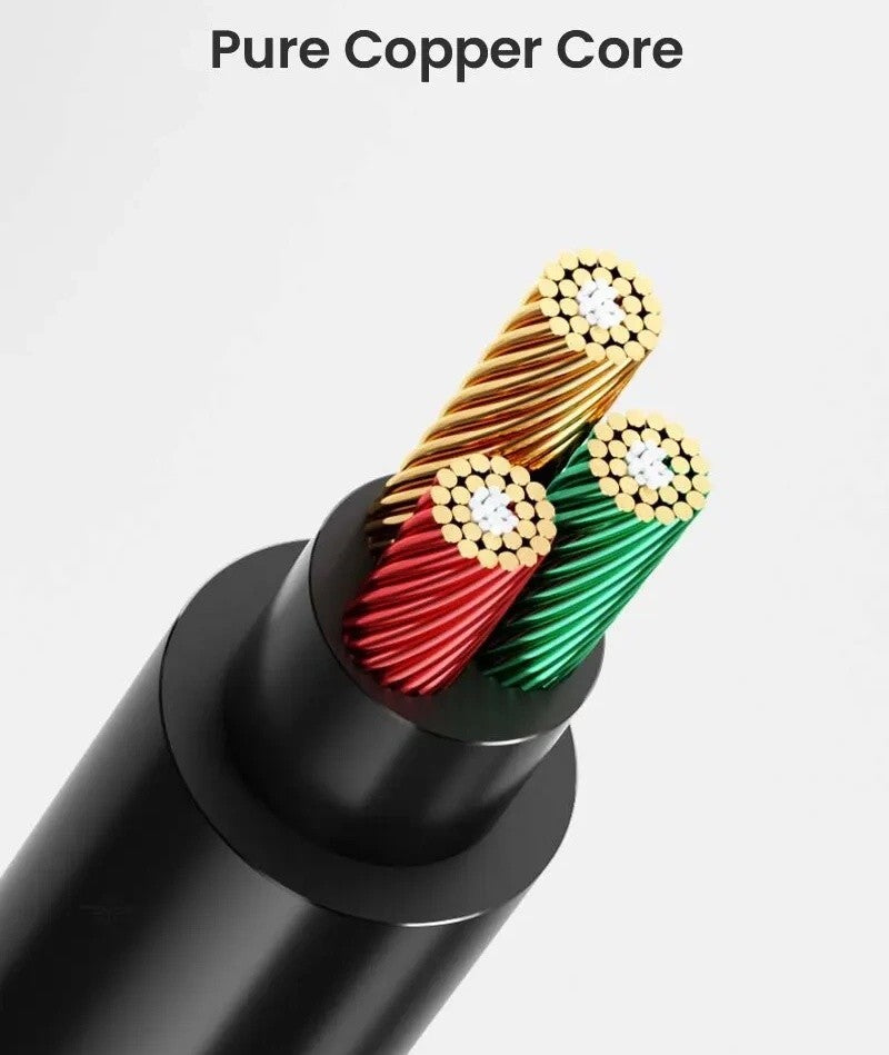 3.5mm Stereo Jack to 2x RCA Plugs Male to Male Aux Audio Cable Adapter 1.5M