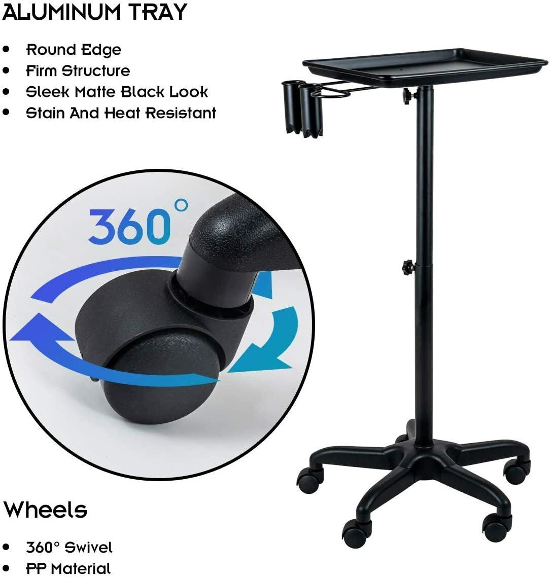 Hair Salon Trolley Hair Extension Rolling Stand Aluminum