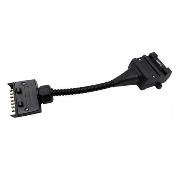 7 Pin Flat Male to 12 Pin Flat Female Trailer Adapter Caravan Connector