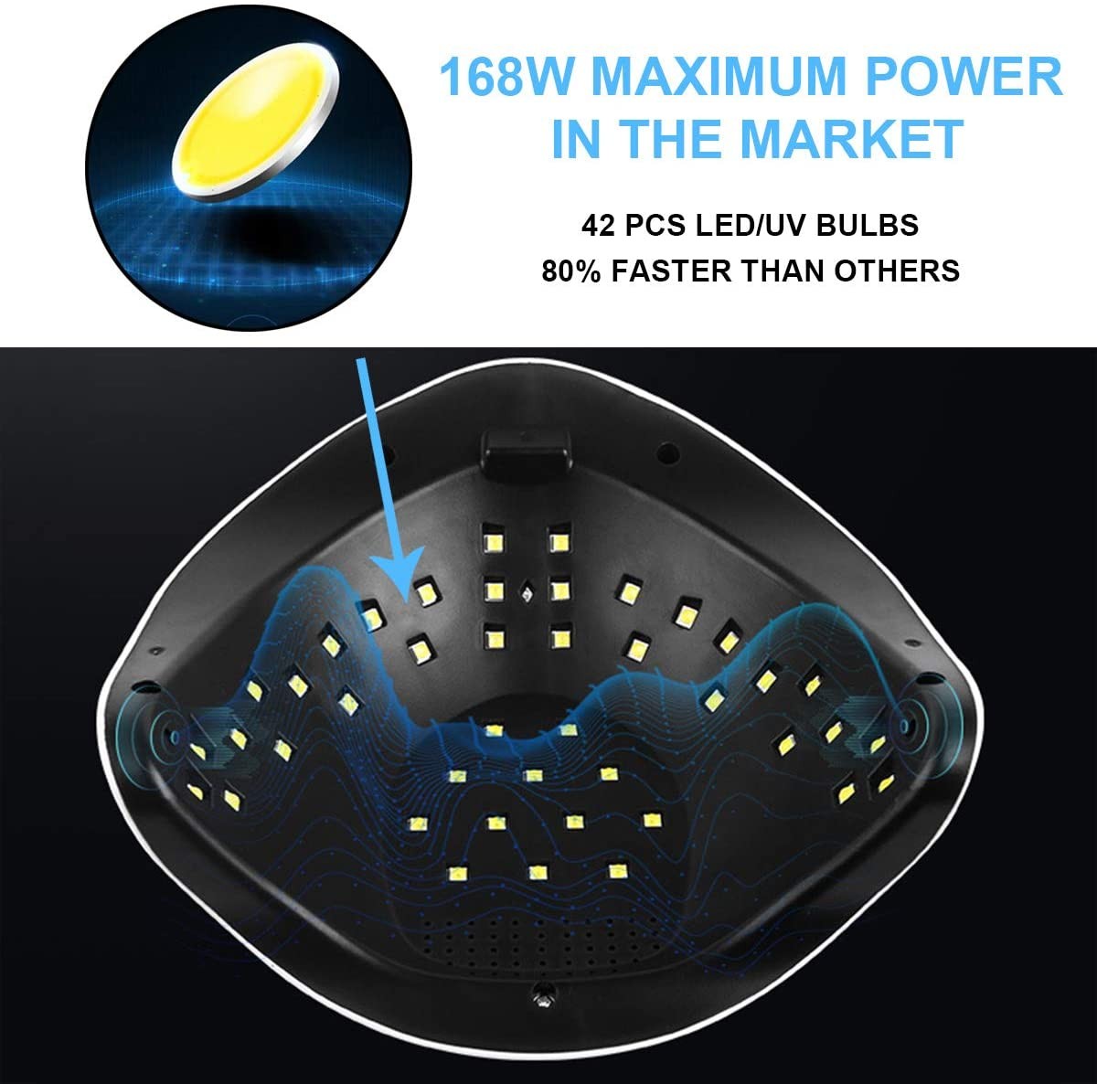 168W Nail Lamp UV LED Light