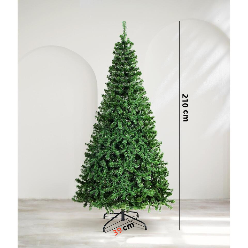 Christmas Tree 2.1M Xmas Trees Decorations Green 1200 Tips Tree Bottom