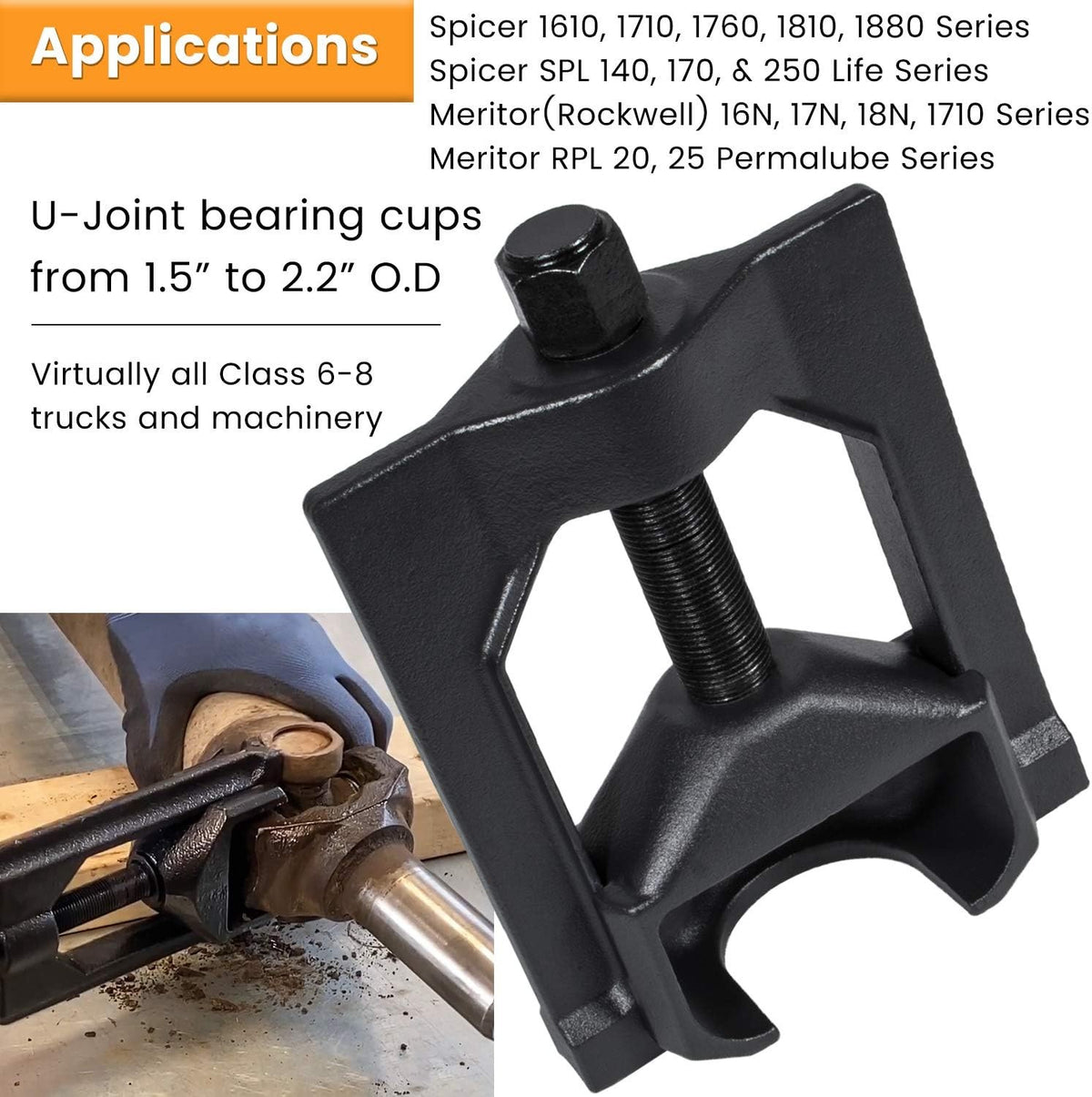 Class 6-8 U Joint Puller Universal Joint Puller for 1.5" to 2.2" Bearing Cups