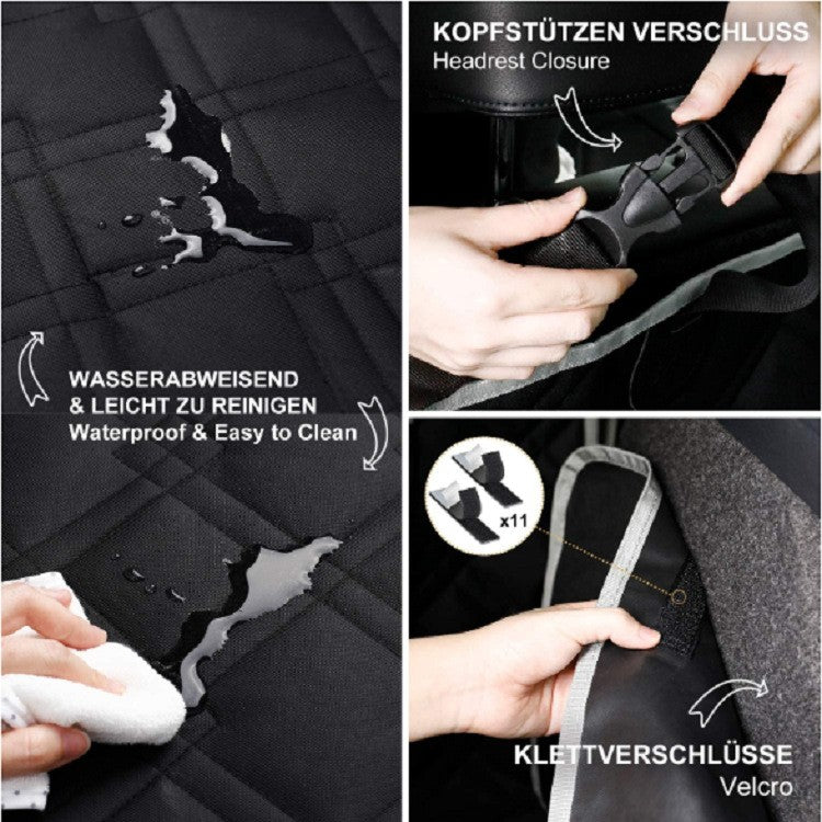 Dog Car Back Seat Cover Mat Pet Cat Protector Extender Hard Bottom Waterproof