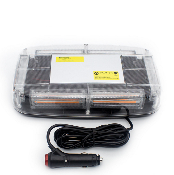 6-COB LED Beacon Flashing Magnetic Emergency Warning Strobe Amber Light 12/24V