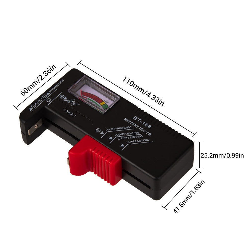 Universal LED Digital Battery Tester for AAA AA C D 9V 1.5V Button Cell