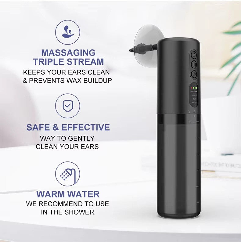 New 2nd Gen Water Powered Ear Cleaner 4 Modes 15 Nozzles Rechargeable