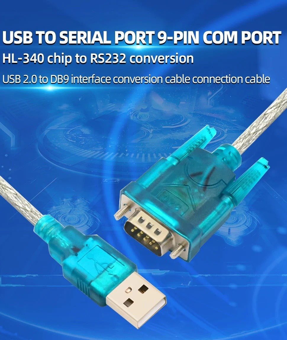 USB 2.0 to DB9 RS232 Adapter
