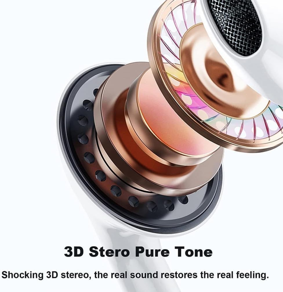 USB C Headphones Wired Earbuds Type-C Earphones with Mic Remote Control