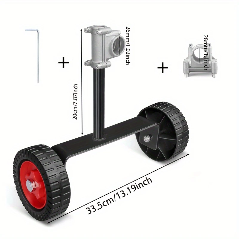 Universal String Trimmer Grass Eater Weed Cutter Adjustable Support Wheels Set