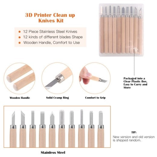 34PCS 3D Printer Accessories Tool Kit