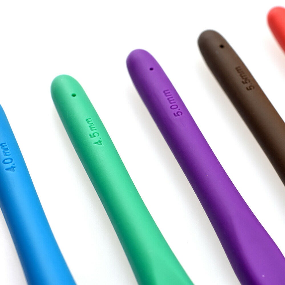 30Pcs Grip With handle Bag Needles Knitting Sets Soft Crochet Sewing Tools Hooks