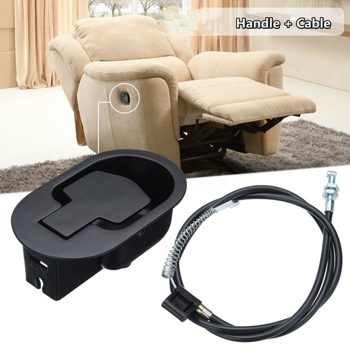 Metal Recliner Handle Lever Trigger Replacement Lounge Chair Sofa Release Cable