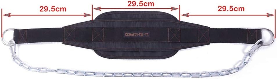 Chin Up Belt with Chain Dip Belt Powerlifting Strength Training Pull Up Belt