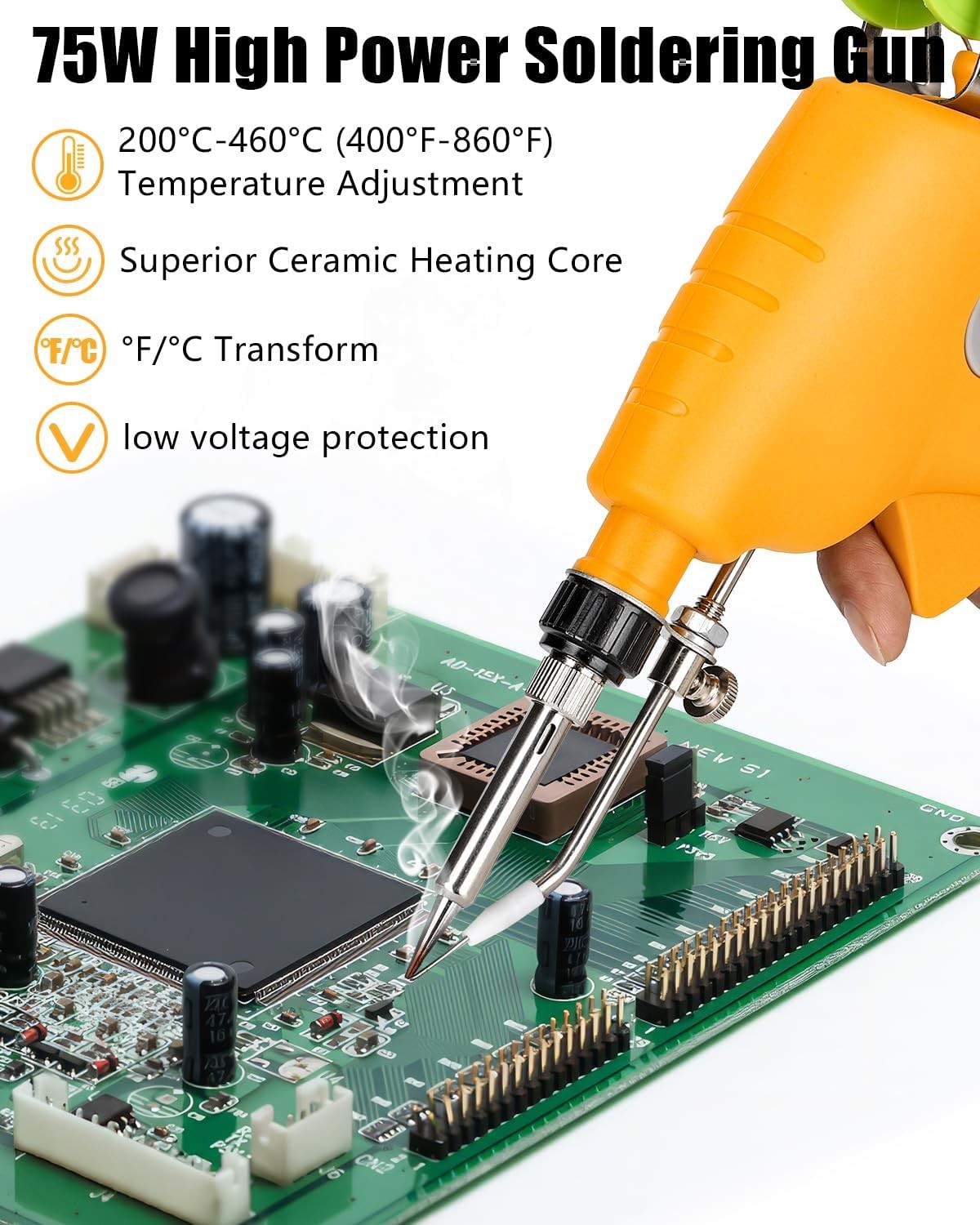 Soldering Iron Gun for Dewalt 18V Battery Cordless Soldering Iron Kit 75W