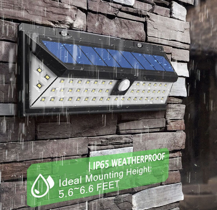 118 LED Solar Power PIR Motion Sensor Wall Light Outdoor Garden Lamp Waterproof