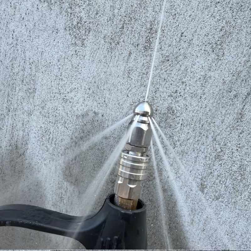 Sewer Jetter Nozzle High Pressure Drain Nozzle 1/4'' Quickly Connector 5000 PSI