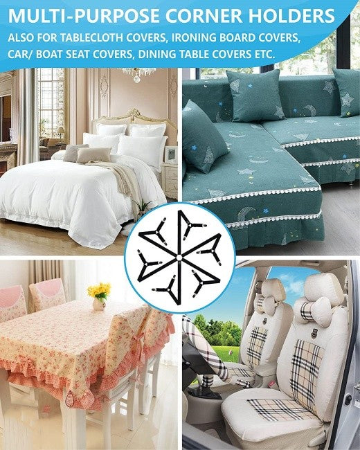 Bed Sheet Holder, Premium Bed Sheet Fasteners and Sheet Clips for Fitted Sheet