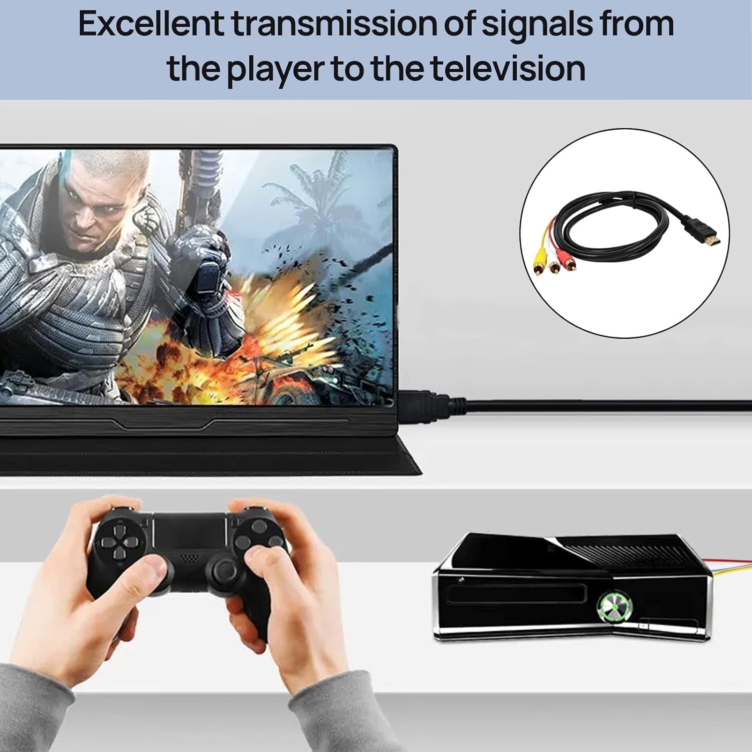 HDMI to 3 RCA Video Audio Converter Cable