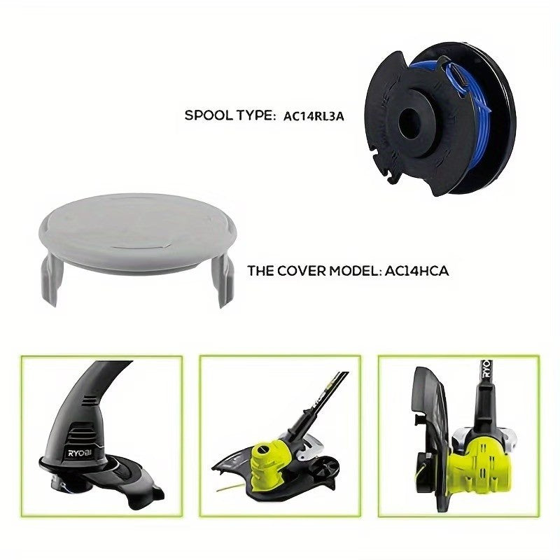 AC14RL3A String Trimmer Spool for Ryobi Weed Wacker String (12+3Pack)