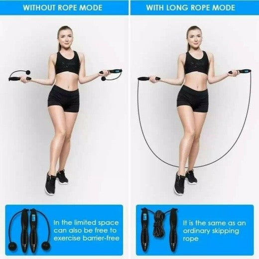 Jump Rope Cordless Skipping Rope Skipping Rope Digital Counting Timing