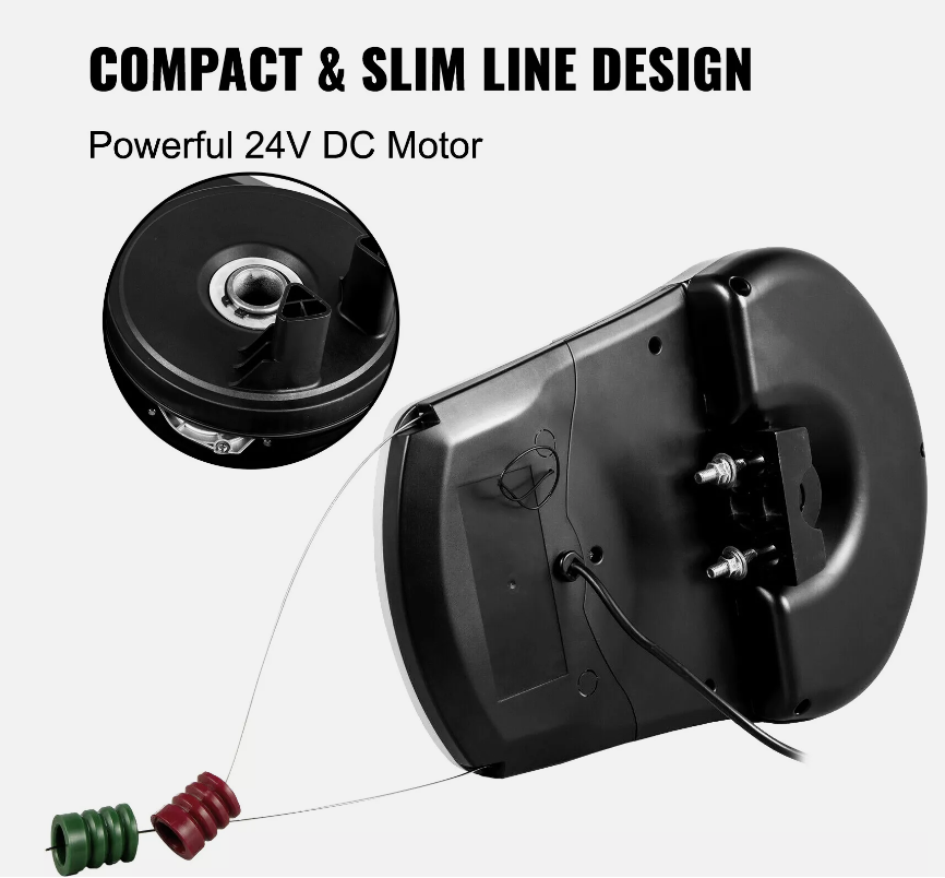 Automatic Roller Door Opener Garage 800N Motor 2x Remote 25m² Rolling